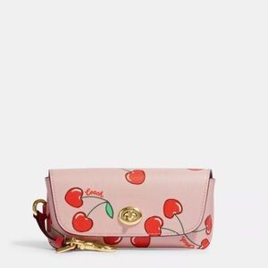 Coach Cherry Print Pink Sunglasses Case